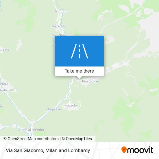 Via San Giacomo map