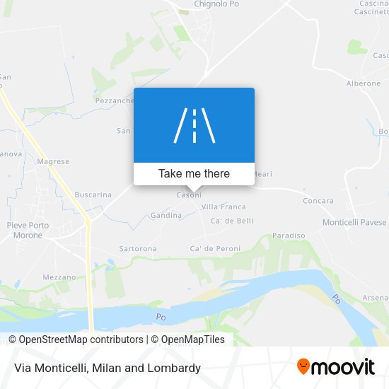 Via Monticelli map