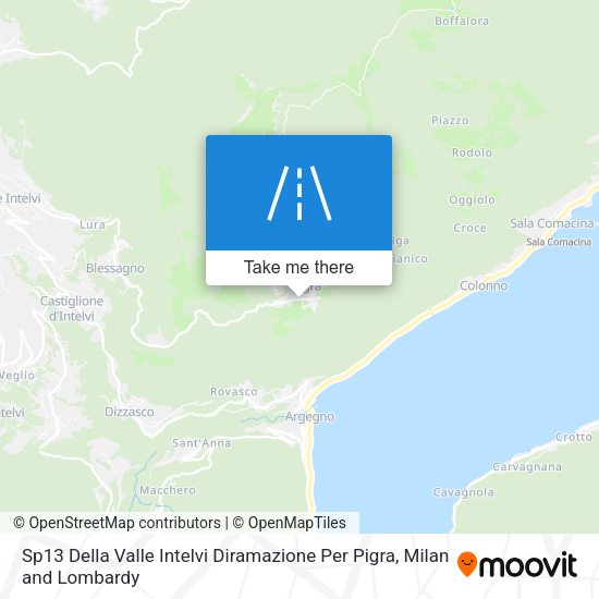 Sp13 Della Valle Intelvi Diramazione Per Pigra map