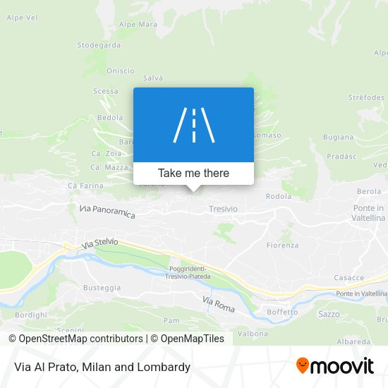 Via Al Prato map