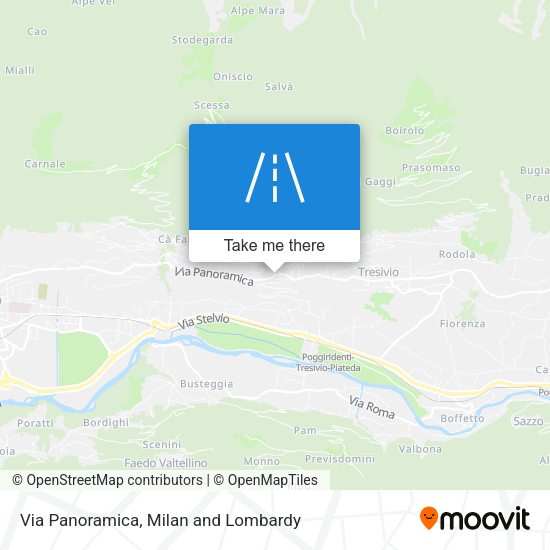 Via Panoramica map