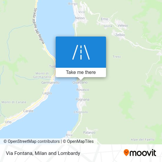 Via Fontana map