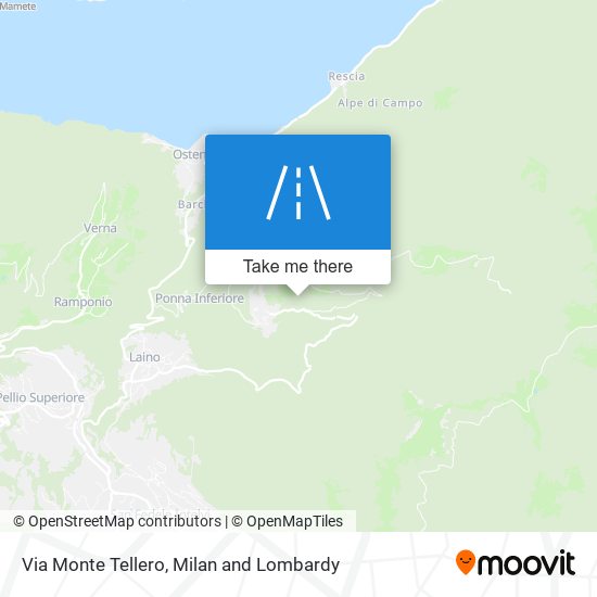 Via Monte Tellero map