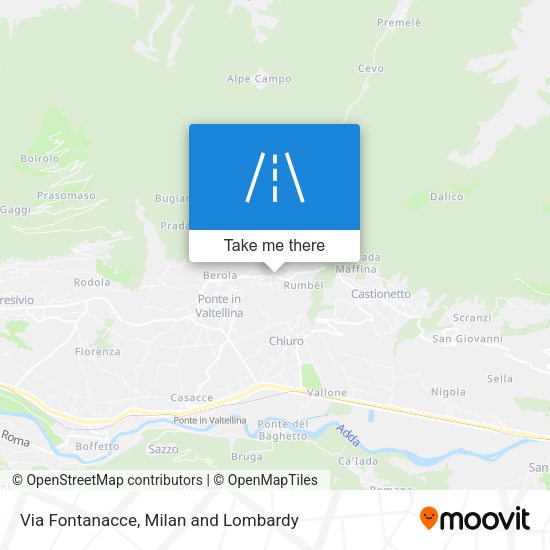 Via Fontanacce map