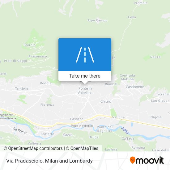 Via Pradasciolo map