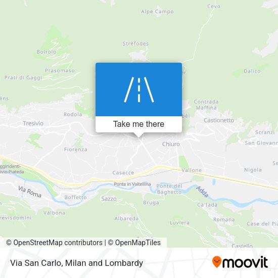Via San Carlo map