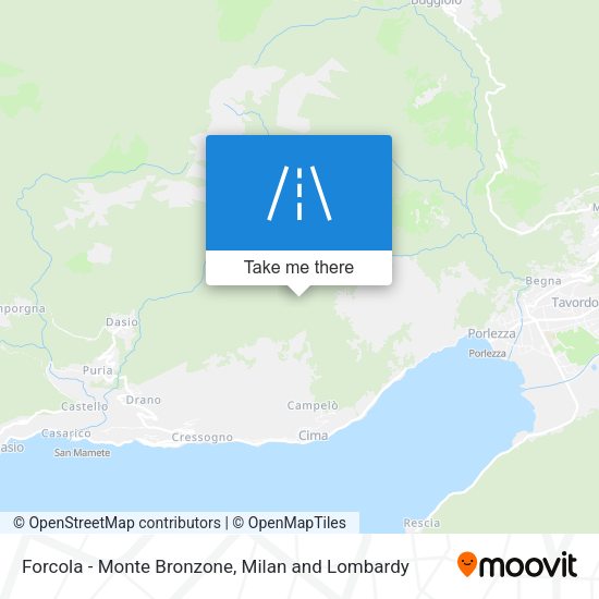 Forcola - Monte Bronzone map