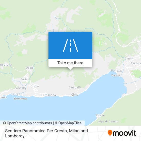 Sentiero Panoramico Per Cresta map