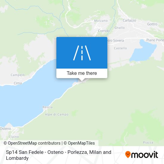 Sp14 San Fedele - Osteno - Porlezza map