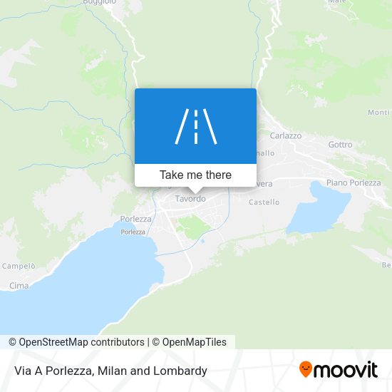 Via A Porlezza map