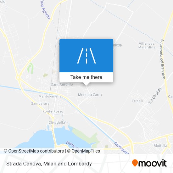 Strada Canova map