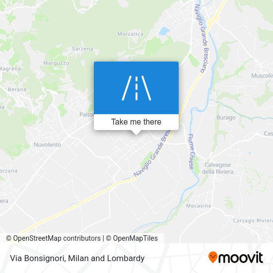 Via Bonsignori map