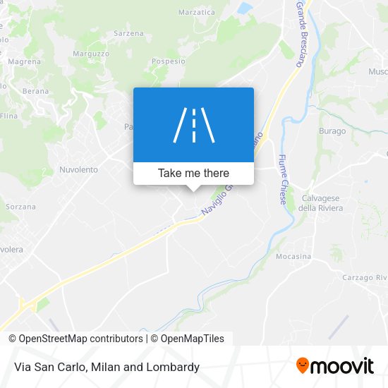 Via San Carlo map