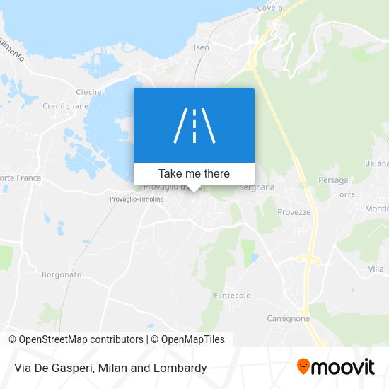 Via De Gasperi map