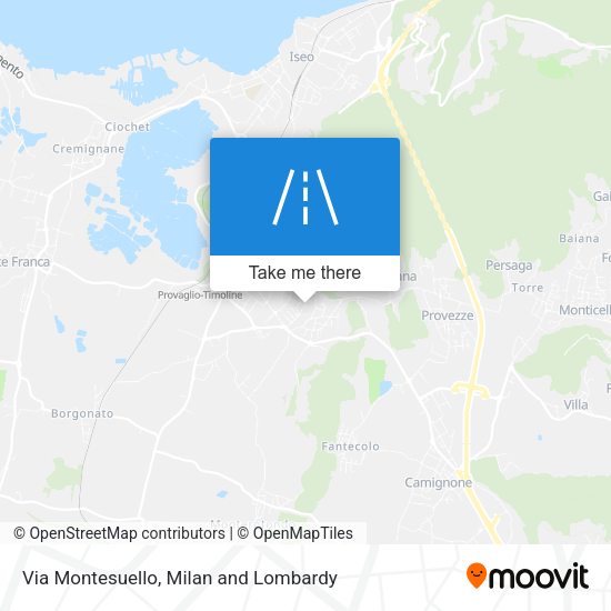 Via Montesuello map