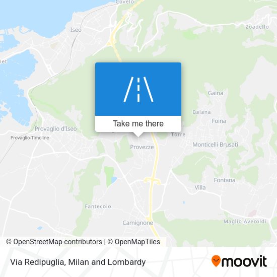 Via Redipuglia map