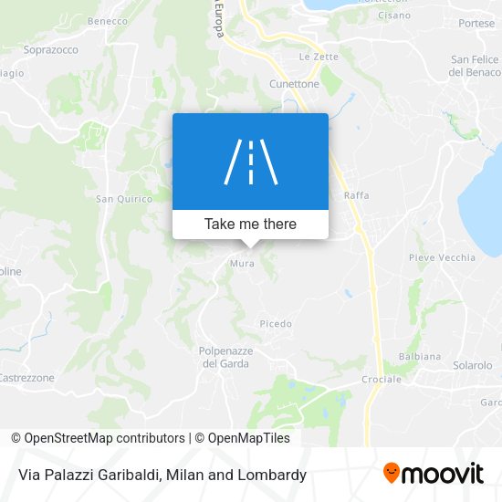 Via Palazzi Garibaldi map