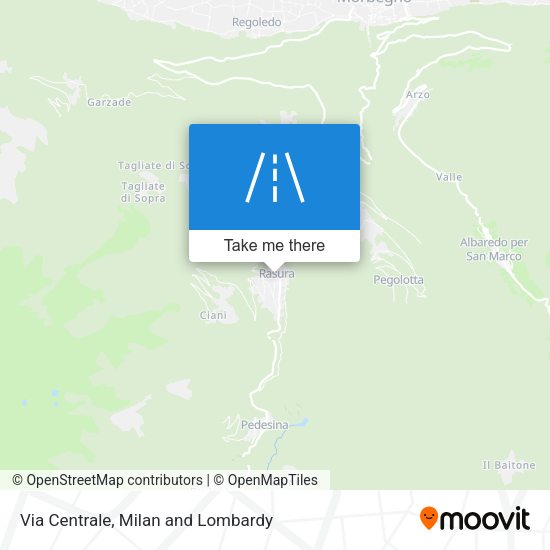Via Centrale map