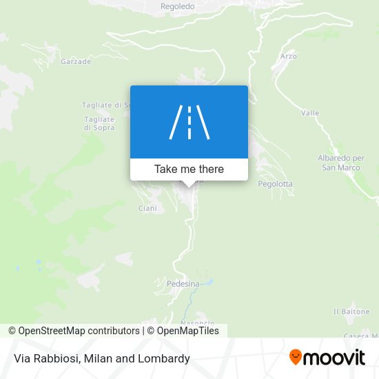 Via Rabbiosi map