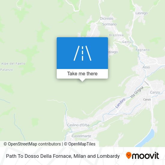 Path To Dosso Della Fornace map