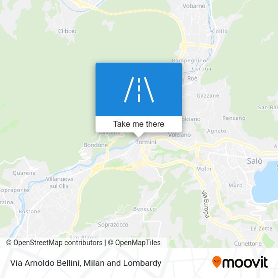 Via Arnoldo Bellini map