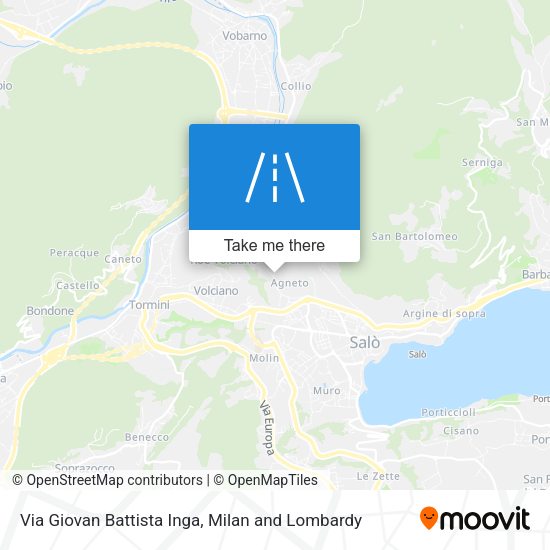 Via Giovan Battista Inga map