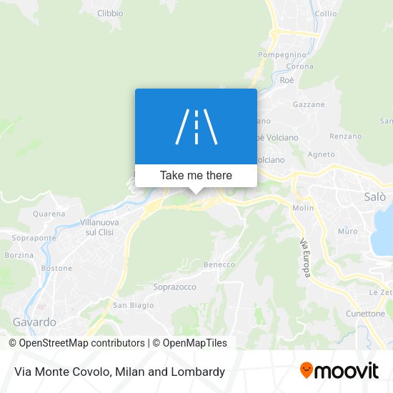 Via Monte Covolo map