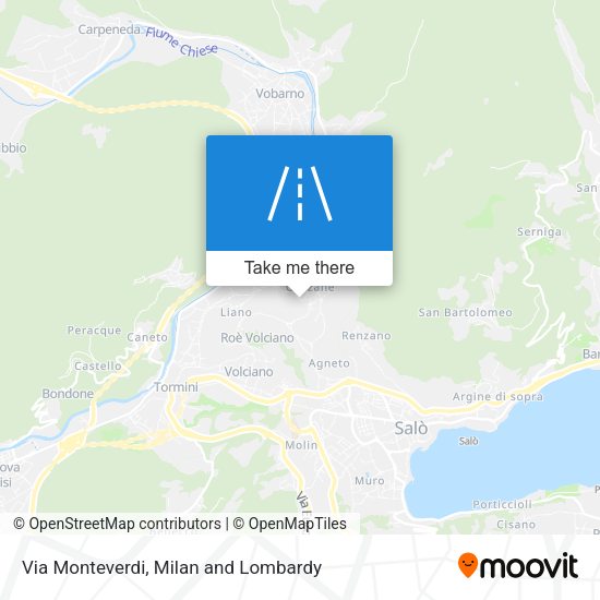 Via Monteverdi map