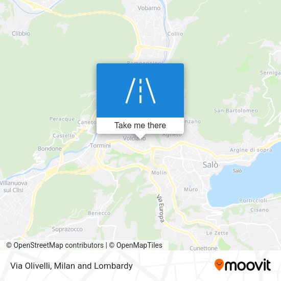Via Olivelli map