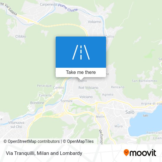 Via Tranquilli map