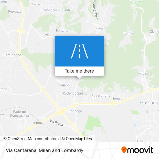 Via Cantarana map