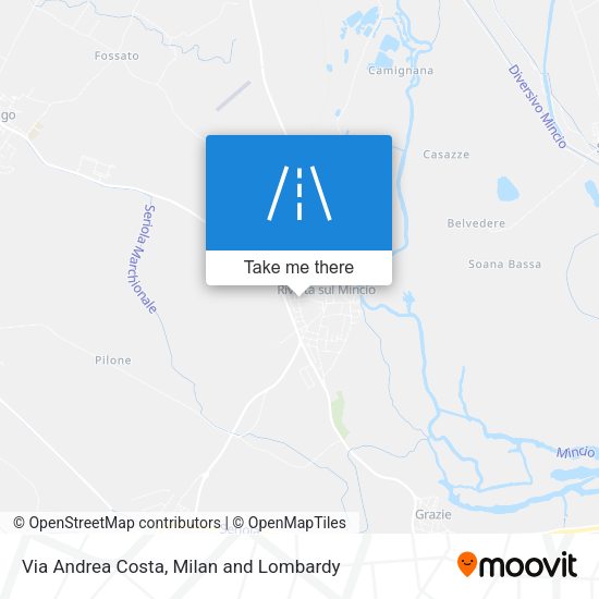 Via Andrea Costa map