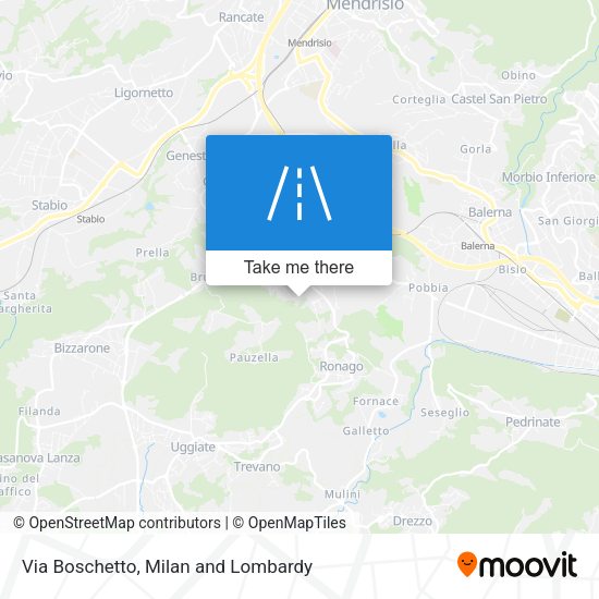 Via Boschetto map