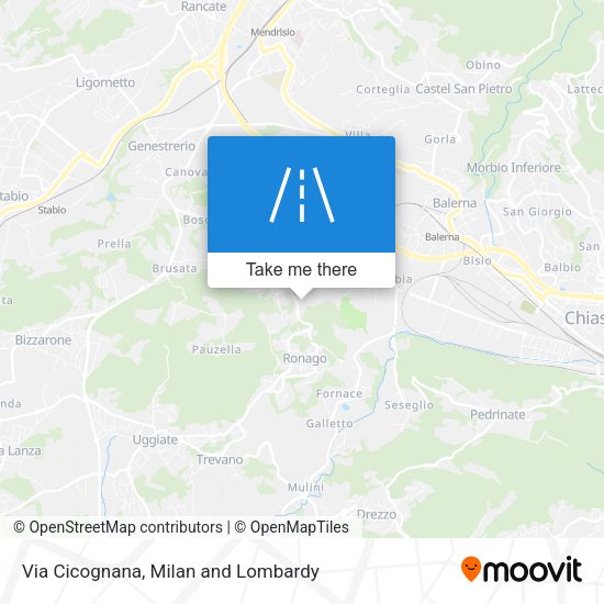 Via Cicognana map