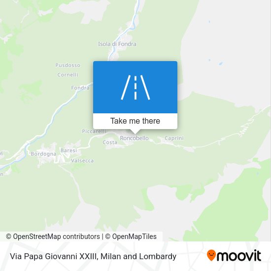 Via Papa Giovanni XXIII map