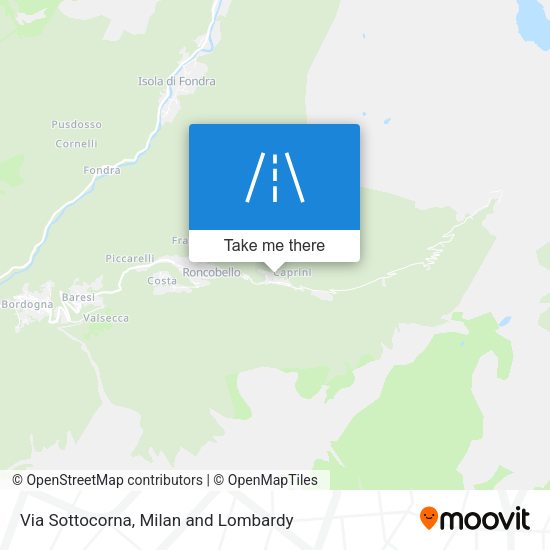 Via Sottocorna map