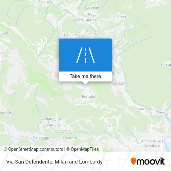 Via San Defendente map