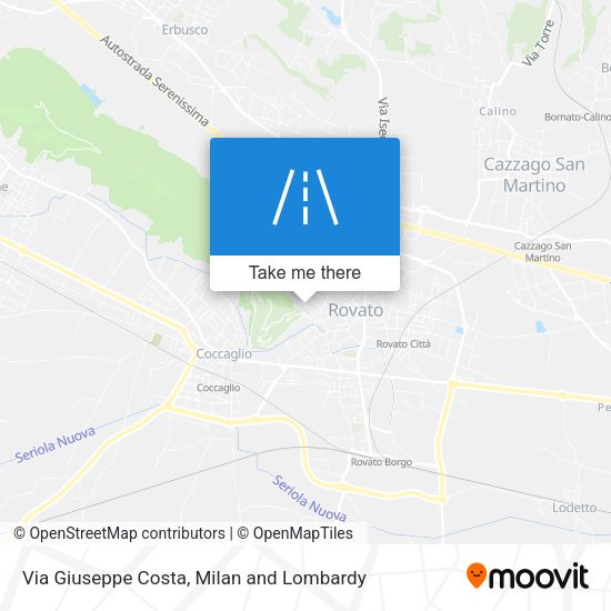 Via Giuseppe Costa map