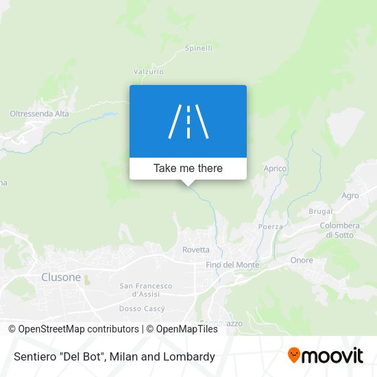 Sentiero "Del Bot" map