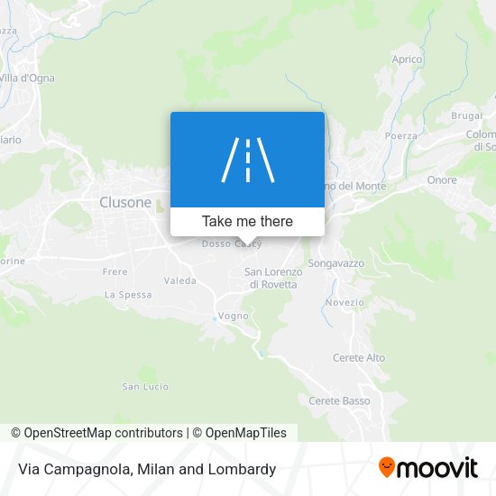 Via Campagnola map