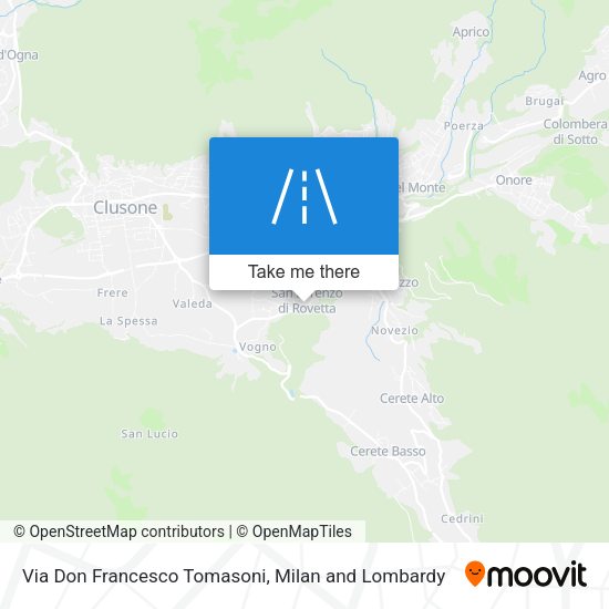 Via Don Francesco Tomasoni map