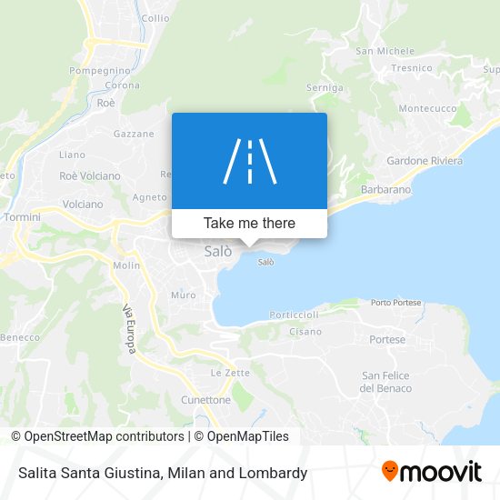 Salita Santa Giustina map