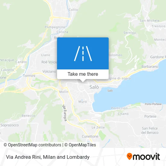 Via Andrea Rini map