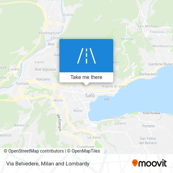 Via Belvedere map