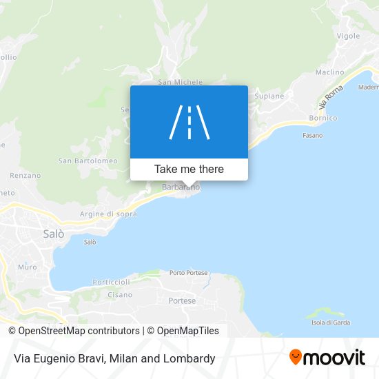 Via Eugenio Bravi map