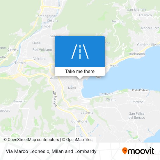 Via Marco Leonesio map
