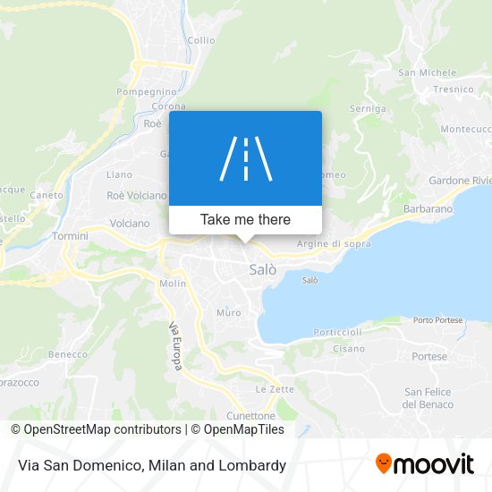 Via San Domenico map