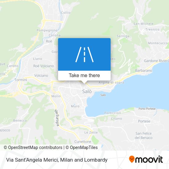 Via Sant'Angela Merici map