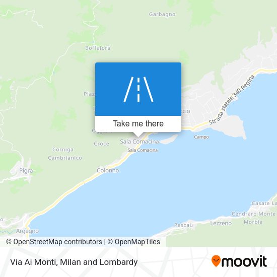 Via Ai Monti map