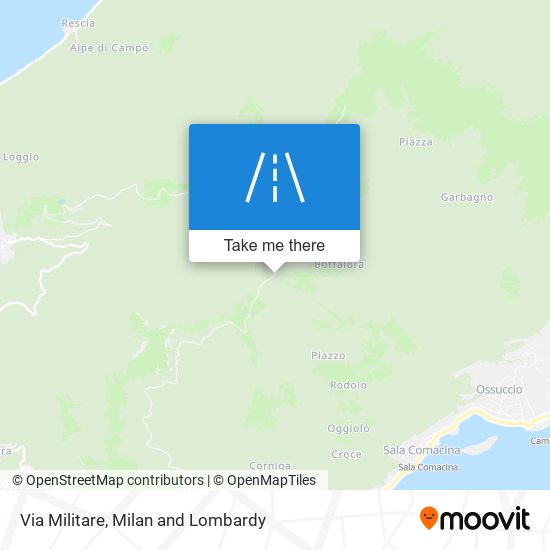 Via Militare map